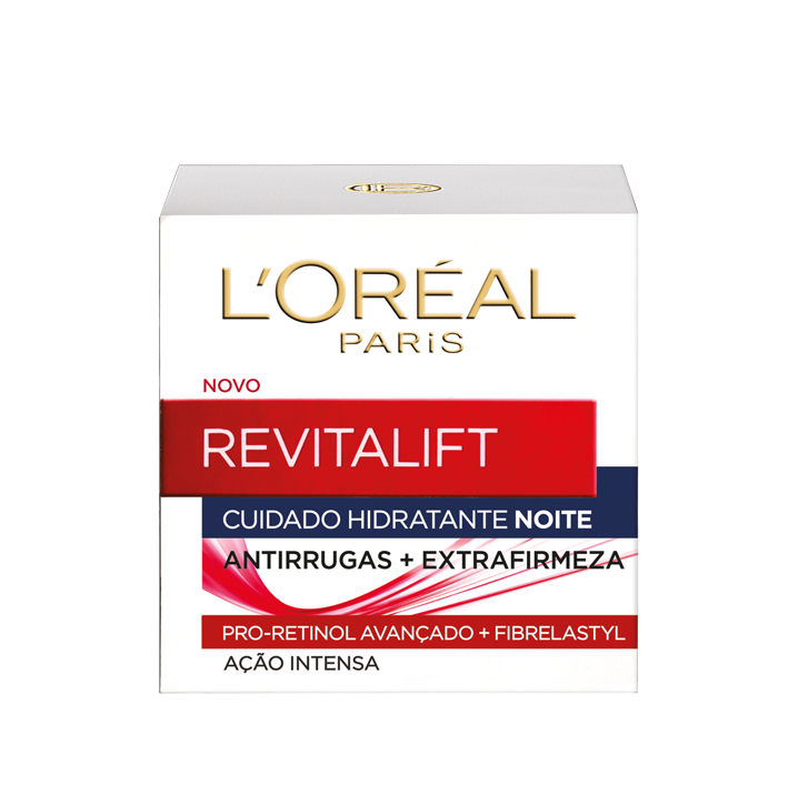 cuidado rosto creme noite revitalift fotografia produto frente